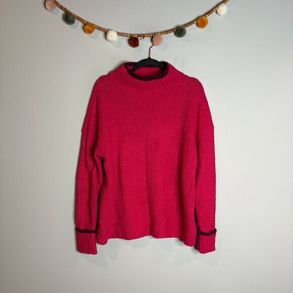 Anthropologie Maeve Mock-Neck Color-Tipped Sweater - Picture 2 of 6